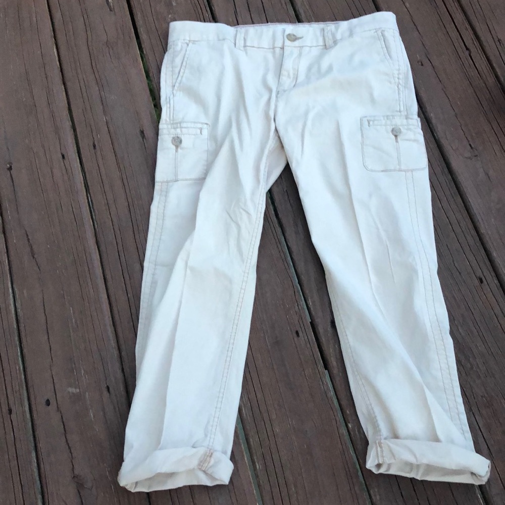 Hollister Khaki Cropped Pants